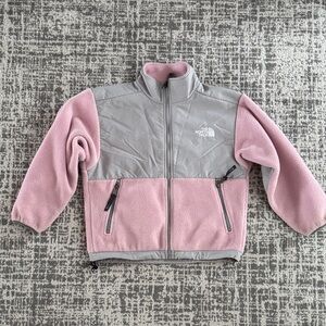 The North Face Gray and Pink Fleece Jacket